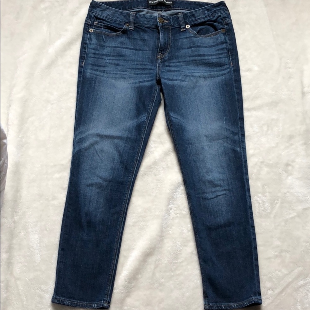 Express Modern Boyfriend Cropped Jeans